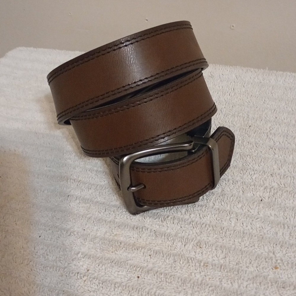 Black Wide Leather Buckle Belt